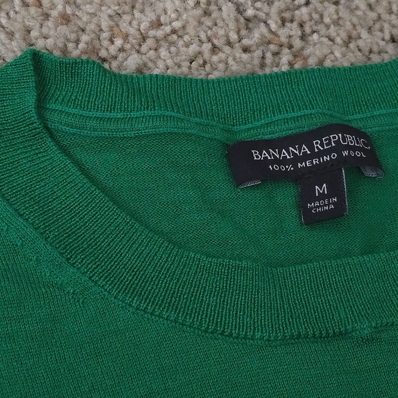 Banana Republic Green Crew Neck Lightweight Sweater - Picture 4 of 9